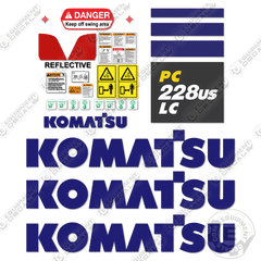 Fits Komatsu PC228US-11 Decal Kit Excavator