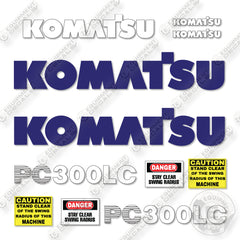 Komatsu PC300LC-5K Decal Kit Excavator- Aftermarket Kit