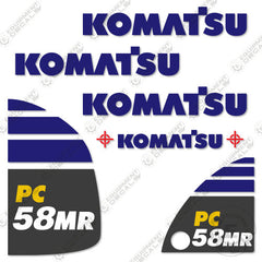 Fits Komatsu PC58MR-5 Decal Kit Mini Excavator