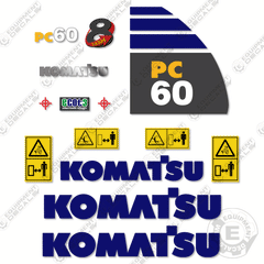 Fits Komatsu PC60-8 Decal Kit Mini Excavator