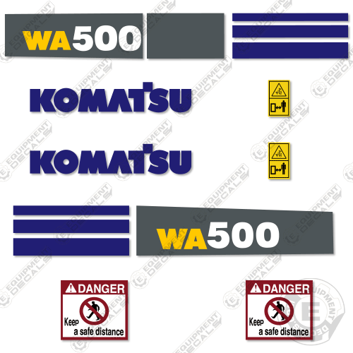 Fits Komatsu WA500-6 Decal Kit Wheel Loader