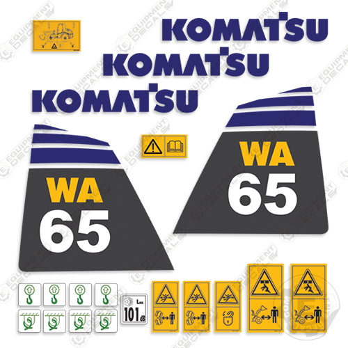 Fits Komatsu WA65-6 Decal Kit Wheel Loader