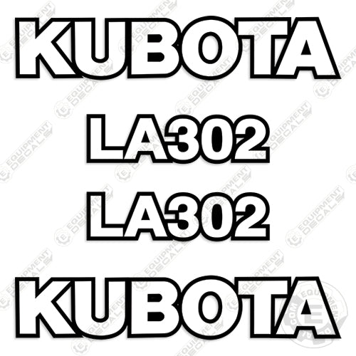 Fits Kubota LA302 Decal Kit Front-End Loader Attachment