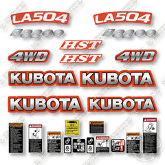 Kubota B3200 + LA504 Decal Kit Loader -  Aftermarket Kit