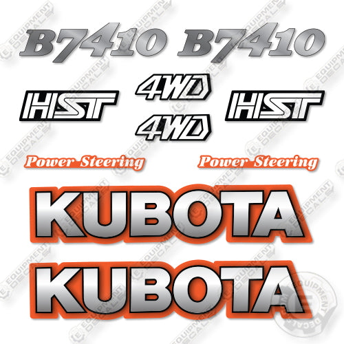Kubota B7410 Decal Kit Compact Utility Tractor  - Aftermarket Kit