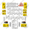 Image of Fits Kubota KX033-4 Decal Kit Mini Excavator - New Style - Aftermarket Kit