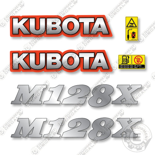 Kubota M128X Decal Kit Tractor - Aftermarket Kit