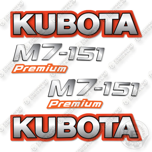 Kubota M7-151 Decal Kit Tractor - Aftermarket Kit