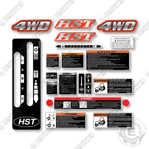 Kubota L2501 Operator Compartment Warnings Decal Kit Tractor - Aftermarket Kit