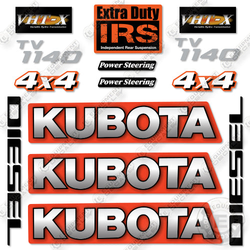 Fits Kubota TV1140 Decal Kit UTV