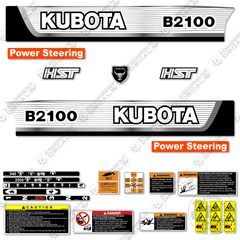 Fits Kubota B2100 Decal Kit Tractor