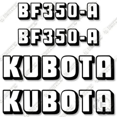 Fits Kubota BF350-A Decal Kit Tractor