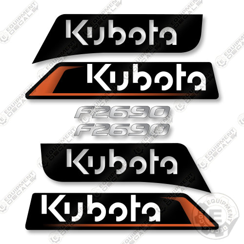 Kubota F2690 Closed Cab  Decal Kit Lawn Mower - Aftermarket Kit