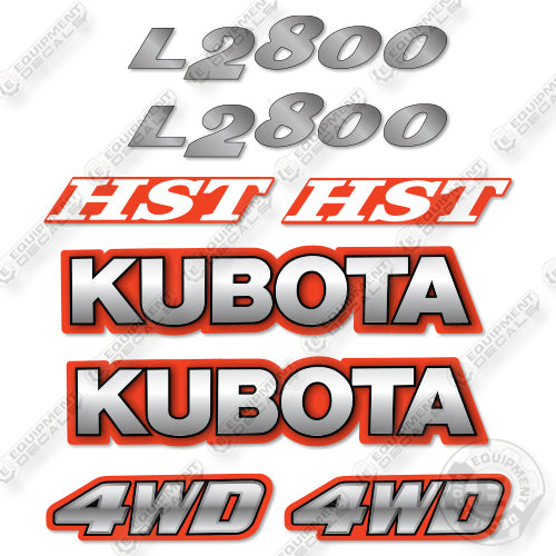 Fits Kubota L2800 Decal Kit Tractor
