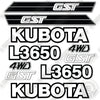 Image of Fits Kubota L3650 Decal Kit Tractor