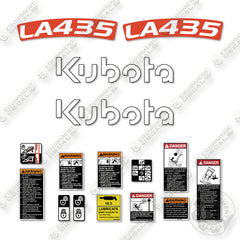 Kubota LA435 Decal Kit Front End Loader - New Style - Aftermarket KIt