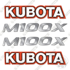 Kubota M100X Decal Kit Tractor - Aftermarket Kit