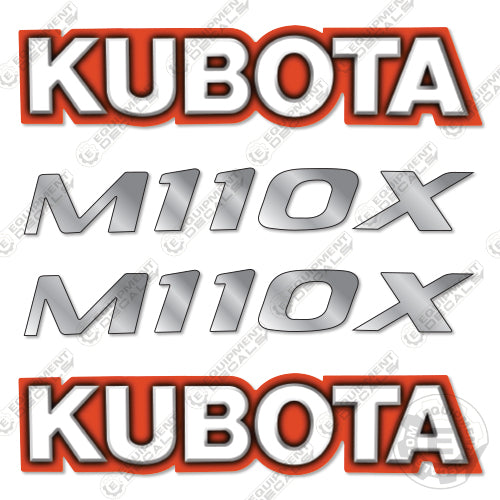 Kubota M110X Decal Kit Tractor - Aftermarket Kit