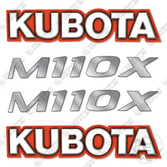 Kubota M110X Decal Kit Tractor - Aftermarket Kit