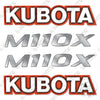 Image of Kubota M110X Decal Kit Tractor - Aftermarket Kit
