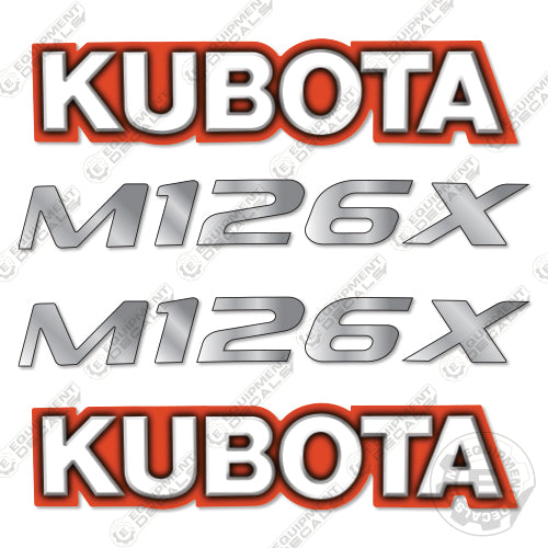 Kubota M126X Decal Kit Tractor - Aftermarket Kit