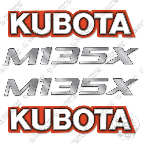 Kubota M135X Decal Kit Tractor - Aftermarket Kit