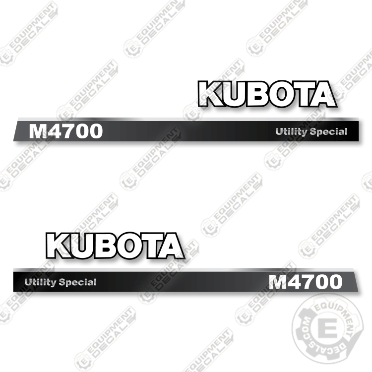 Fits Kubota M4700 Decal Kit Tractor (Utility Special)