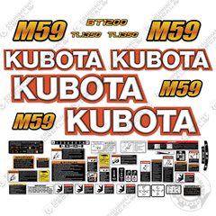 Fits Kubota M59 Decal Kit Backhoe Tractor