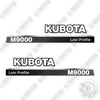 Image of Fits Kubota M9000 Low Profile Decal Kit Tractor