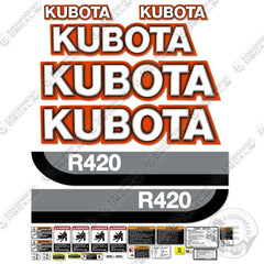 Fits Kubota R420 Decal Kit Wheel Loader