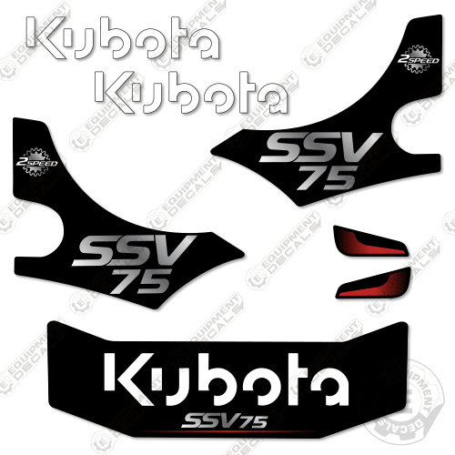 Fits Kubota SSV75 Decal Kit Skid Steer (2022+)