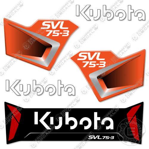 Fits Kubota SVL 75-3 Track Loader Decal Kit