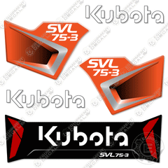 Fits Kubota SVL 75-3 Track Loader Decal Kit