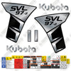 Image of Fits Kubota SVL 97-2 Decal Kit Track Loader - CUSTOM BLACK!