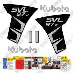 Fits Kubota SVL 97-2 Decal Kit Track Loader - CUSTOM BLACK &  GREY!