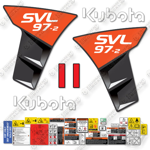 Fits Kubota SVL 97-2 Decal Kit Track Loader