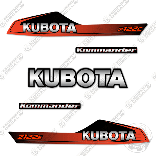 Fits Kubota Z122E Decal Kit Mower