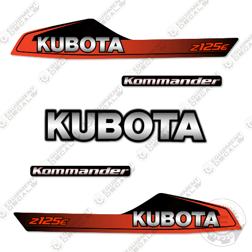 Fits Kubota Z125E Decal Kit Mower