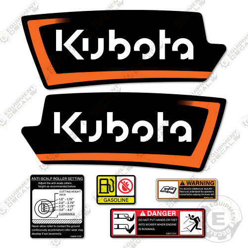 Fits Kubota Z242KW-48 Decal Kit Mower