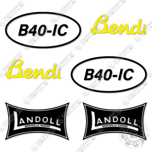 Fits Landoll Bendi B40-IC Decal kit Forklift