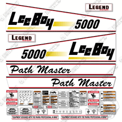 Fits LeeBoy 5000 Path Master Decal Kit Paver