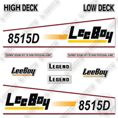 Fits LeeBoy 8515D Decal Kit Asphalt Paver
