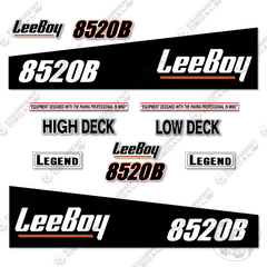 Fits LeeBoy 8520B Decal Kit Asphalt Paver (Black Version)