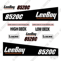 Fits LeeBoy 8520C Decal Kit Asphalt Paver (Black Version)