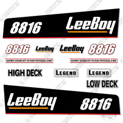 Fits LeeBoy 8616 Decal Kit Asphalt Paver (Black Version)