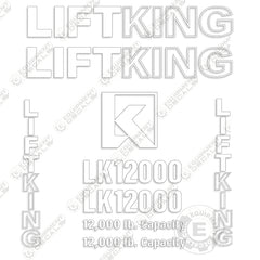 Fits LiftKing LK12000 Decal Kit ForkLift