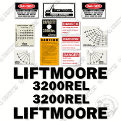 Fits Liftmoore 3200REL Decal Kit Crane Truck