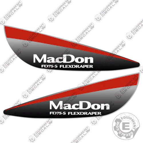 Fits Macdon FD75-S Decal Kit Draper Head (RED)