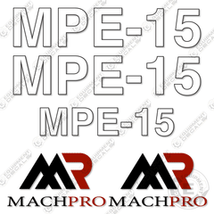 Fits Machpro MPE-15 Mini Excavator Decal Kit