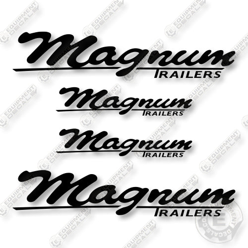Magnum Trailers Logo Black Decal Kit Trailer - Aftermarket Kit